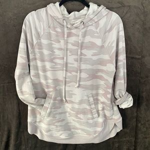 Maurices tunic length camo hoodie with kangaroo pocket